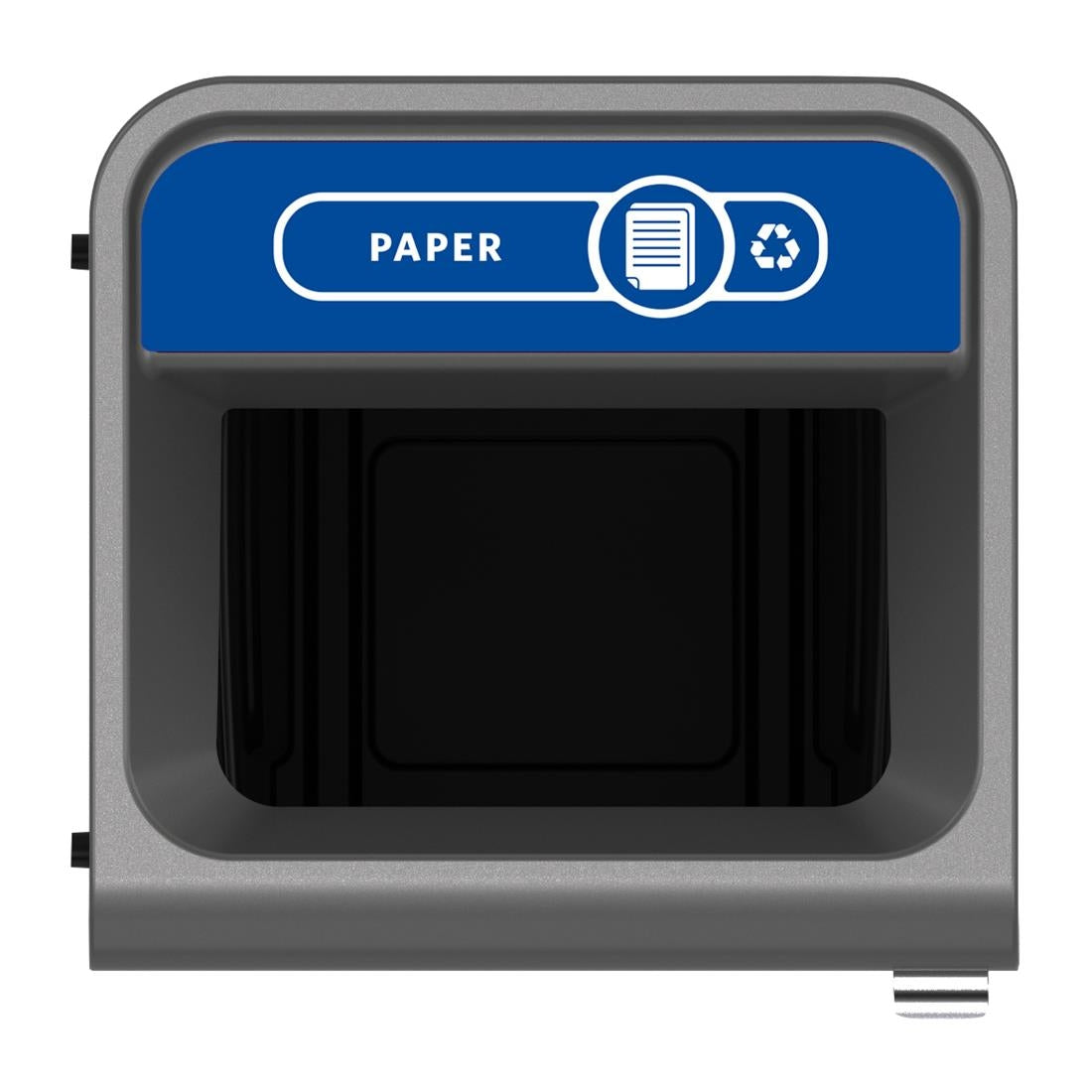 Rubbermaid Configure Recycling Bin with Paper Recycling Label Blue 87Ltr
