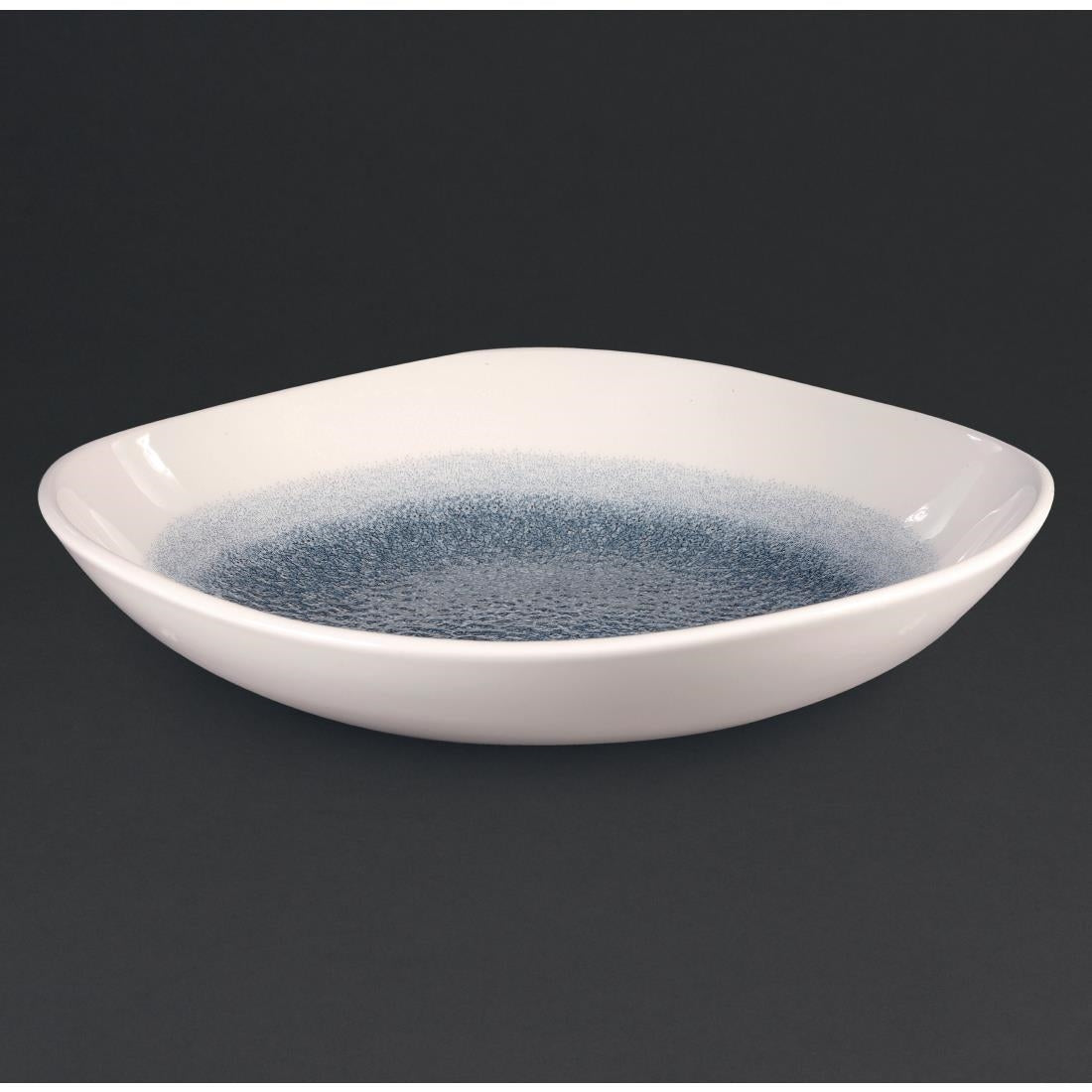 Churchill Studio Prints Raku Trace Triangular Bowls Topaz Blue (12 Pack)