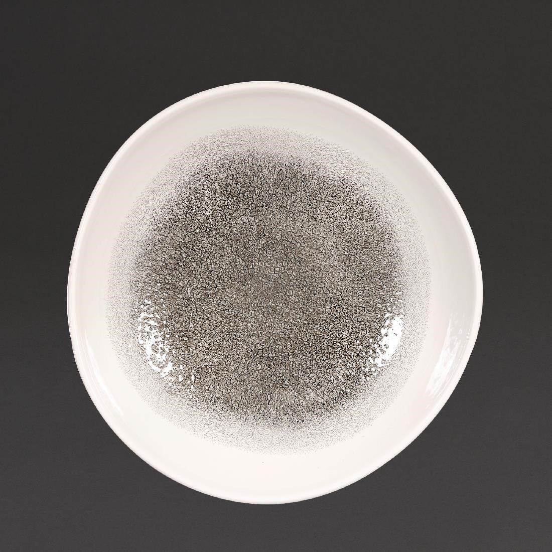 Churchill Studio Prints Raku Trace Round Bowls Quartz Black 253mm (12 Pack)