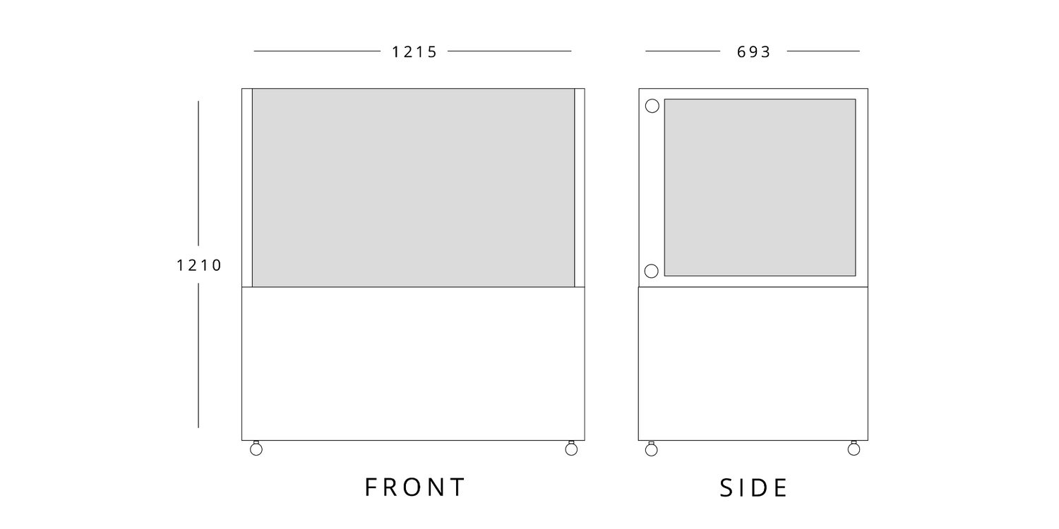 Mobile Display Merchandiser 1215mm Wide