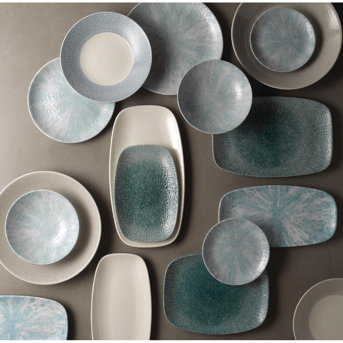 Churchill Raku Oblong Chef Plates Jade Green 202 x 261mm (12 Pack)