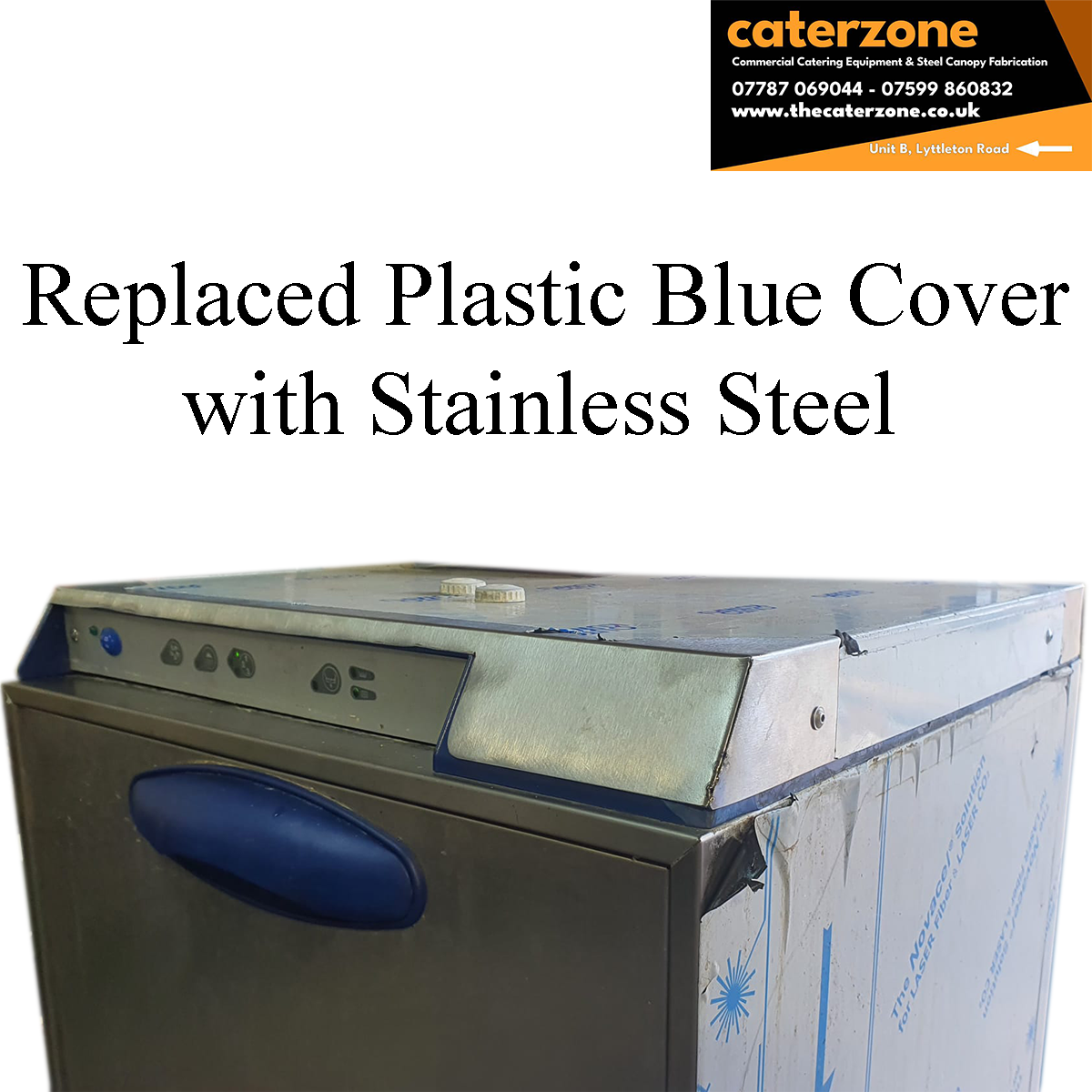 Commercial Dishwasher 540 plates/hour 500mm basket Drain pump Detergent pump 13A Refurbished