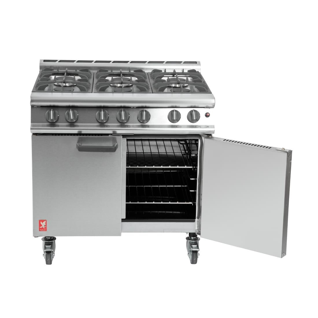 Falcon 6 Burner Dominator Plus Oven Range G3101 Propane Gas with Castors