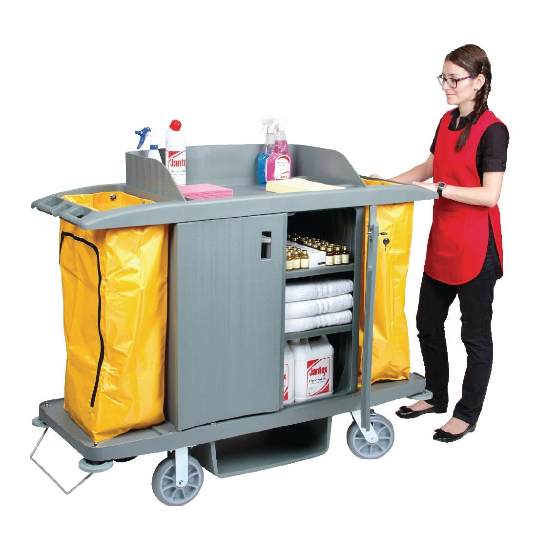 Jantex Housekeeping Trolley With Doors