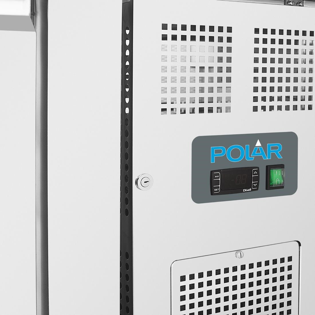 Polar U-Series Triple Door Counter Freezer with Upstand 417Ltr