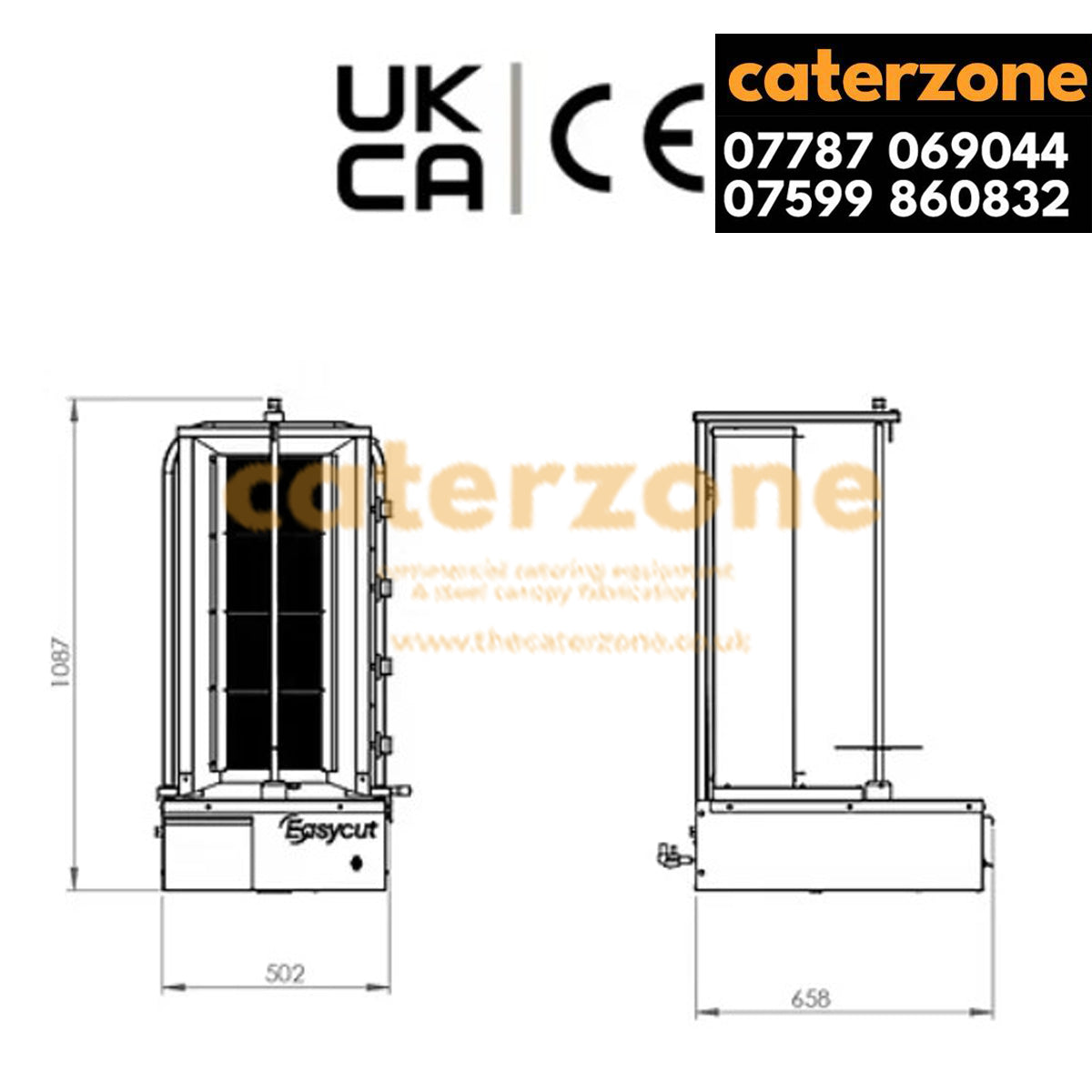 EasyCut 4-Burner Gas Doner Kebab Machine NEW
