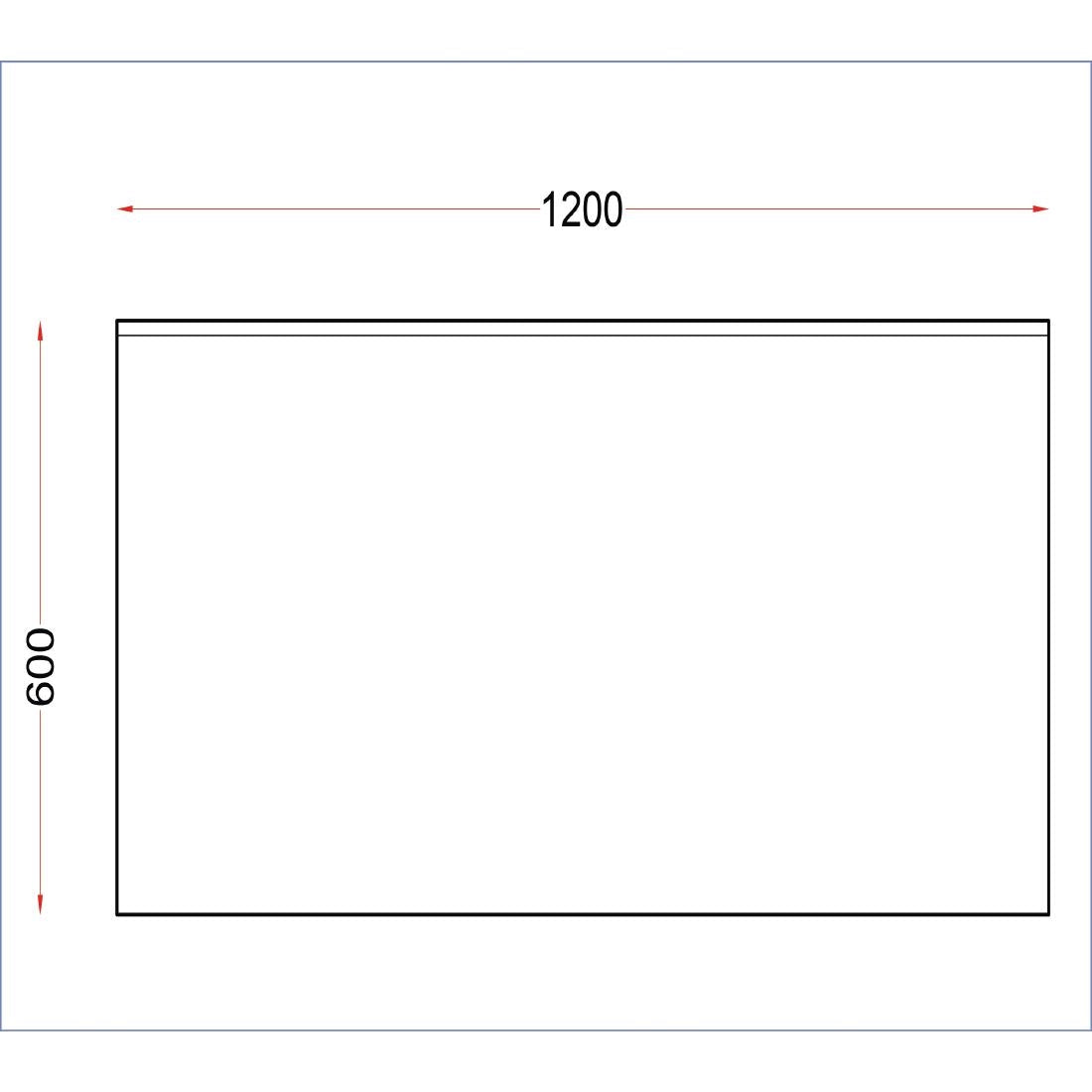 Vogue Stainless Steel Wall Table with Upstand 1200x600mm