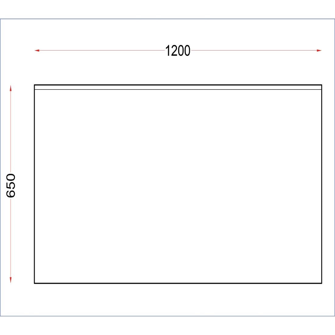 Vogue Stainless Steel Wall Table with Upstand 1200x650mm