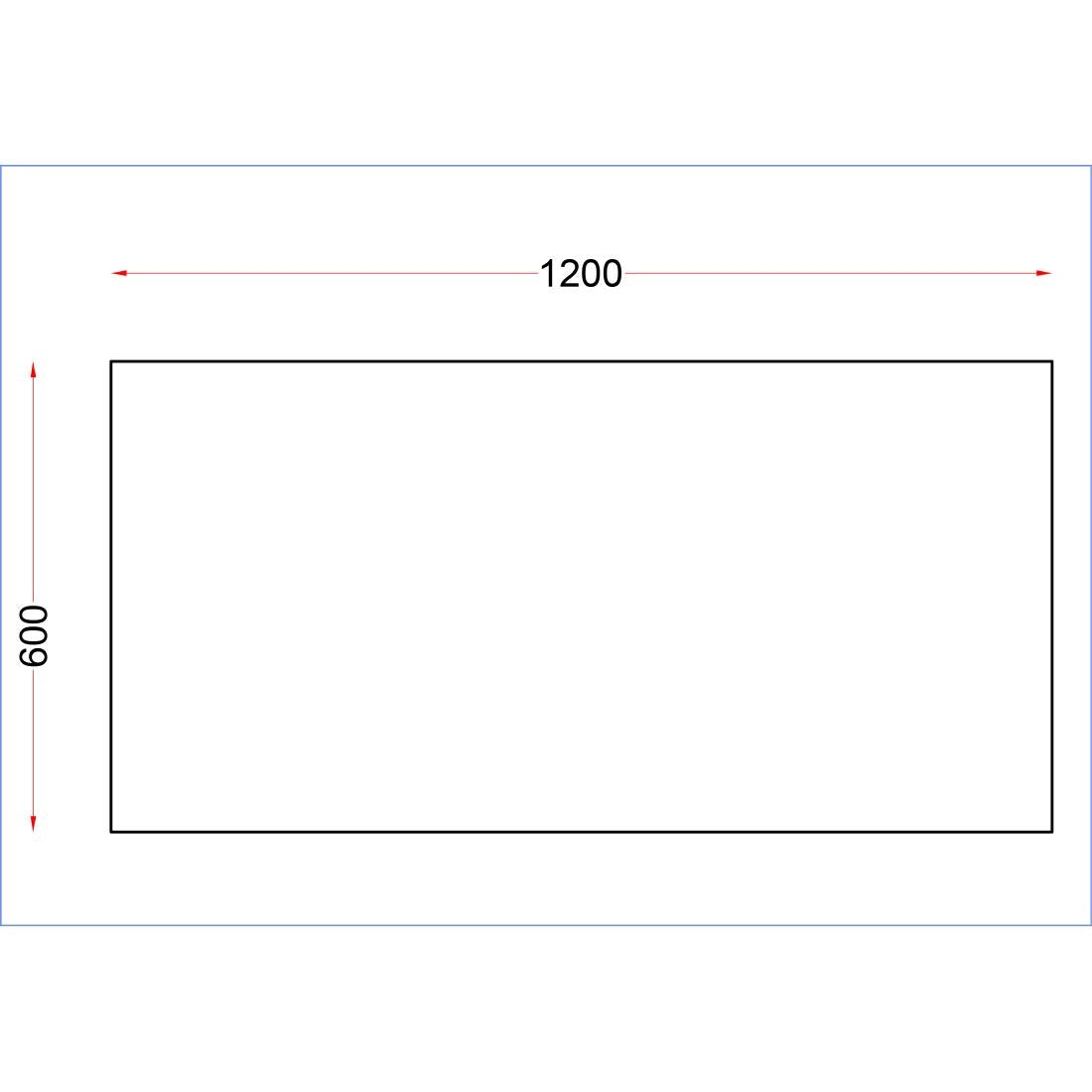 Vogue Stainless Steel Centre Table 1200x600mm