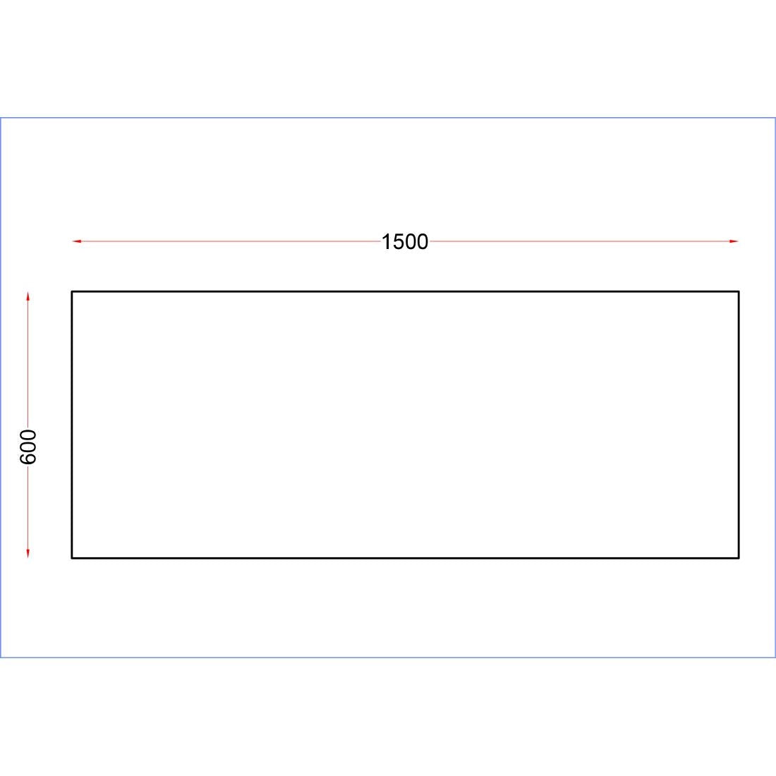 Vogue Stainless Steel Centre Table 1500x600mm