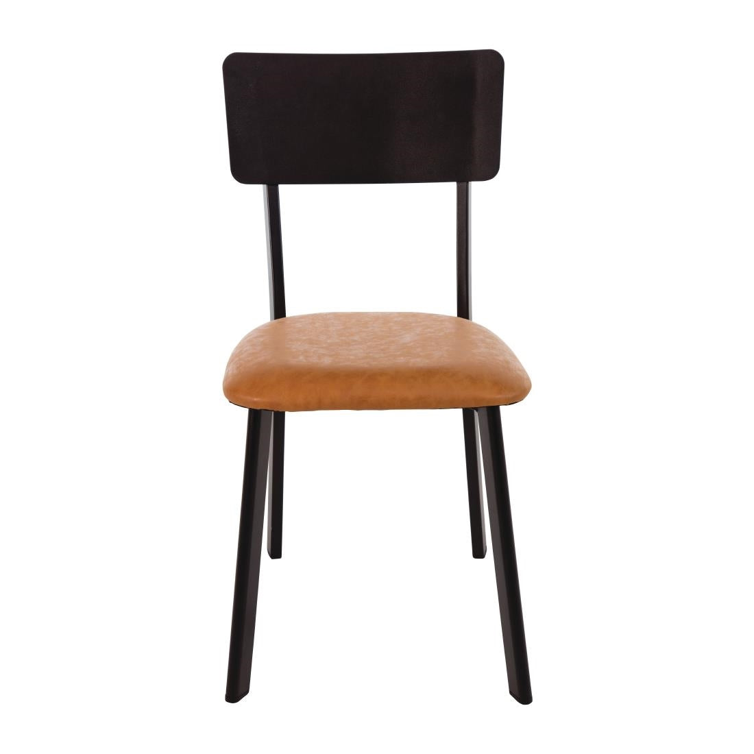 Bolero Metal & PU Side Chairs Vintage Camel (4 Pack)