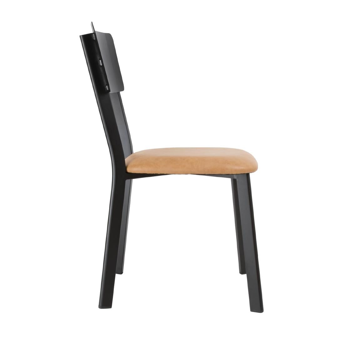 Bolero Metal & PU Side Chairs Vintage Camel (4 Pack)