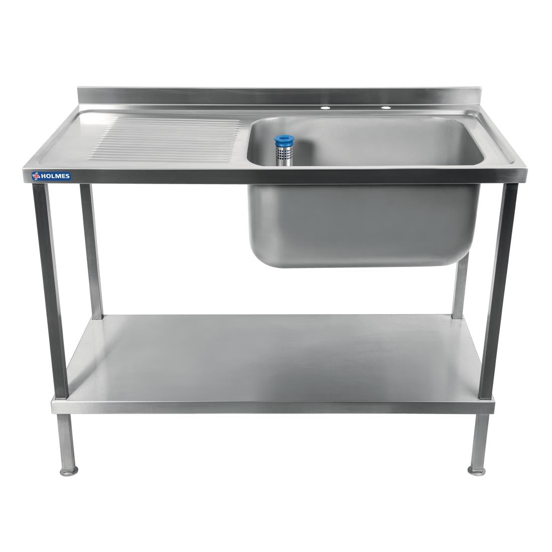 Vogue Fully Assembled Stainless Steel Sink Left Hand Drainer 1200mm