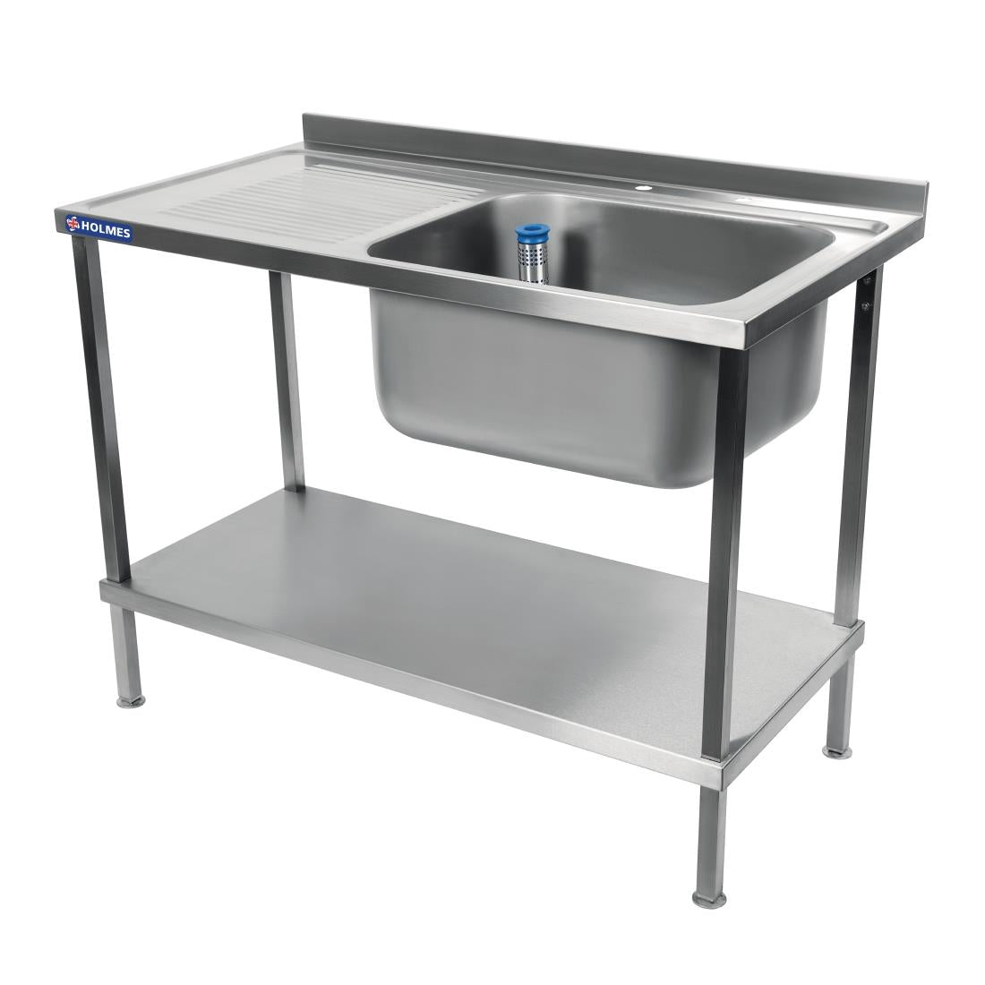 Vogue Fully Assembled Stainless Steel Sink Left Hand Drainer 1200mm