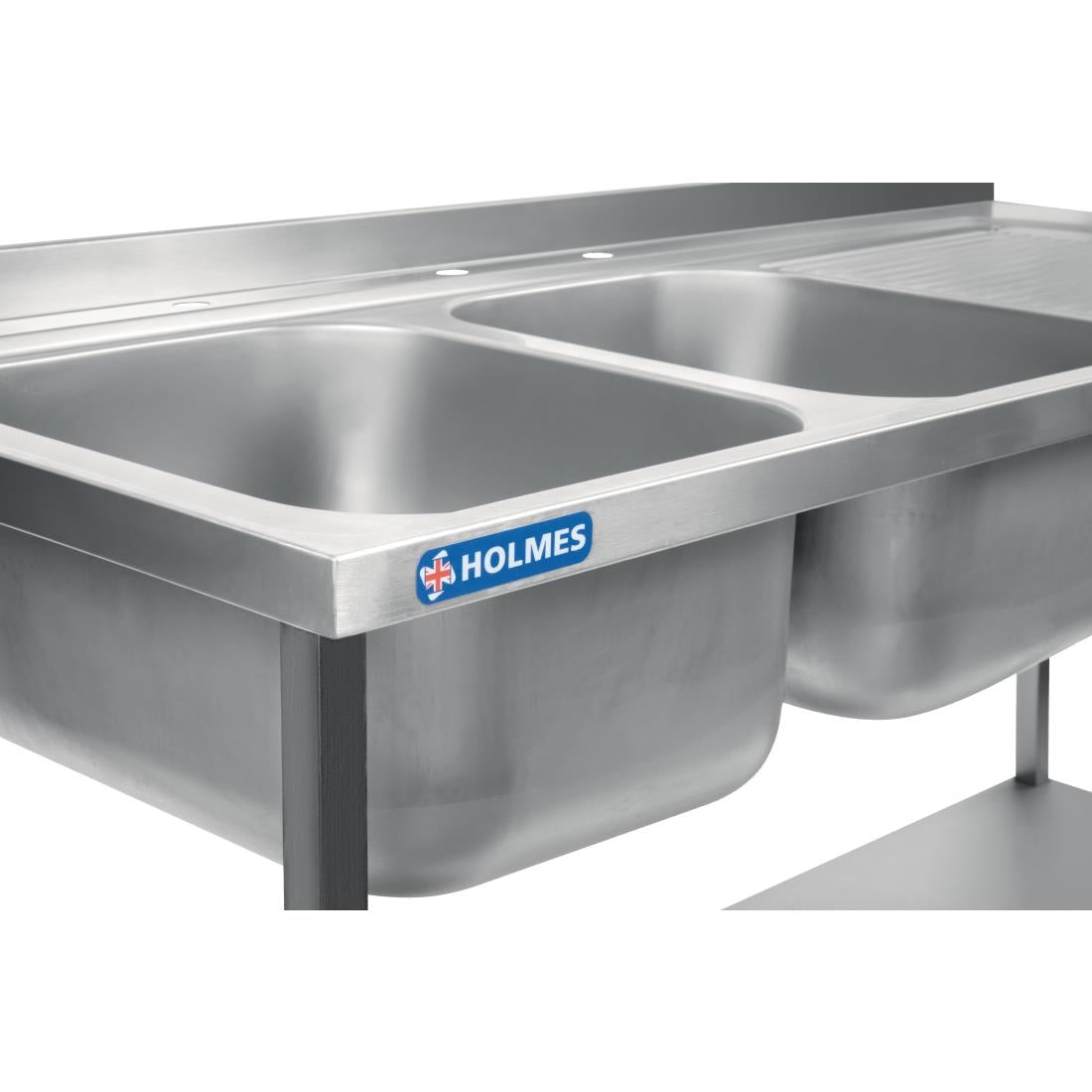 Vogue Fully Assembled Stainless Steel Sink Right Hand Drainer 1800mm