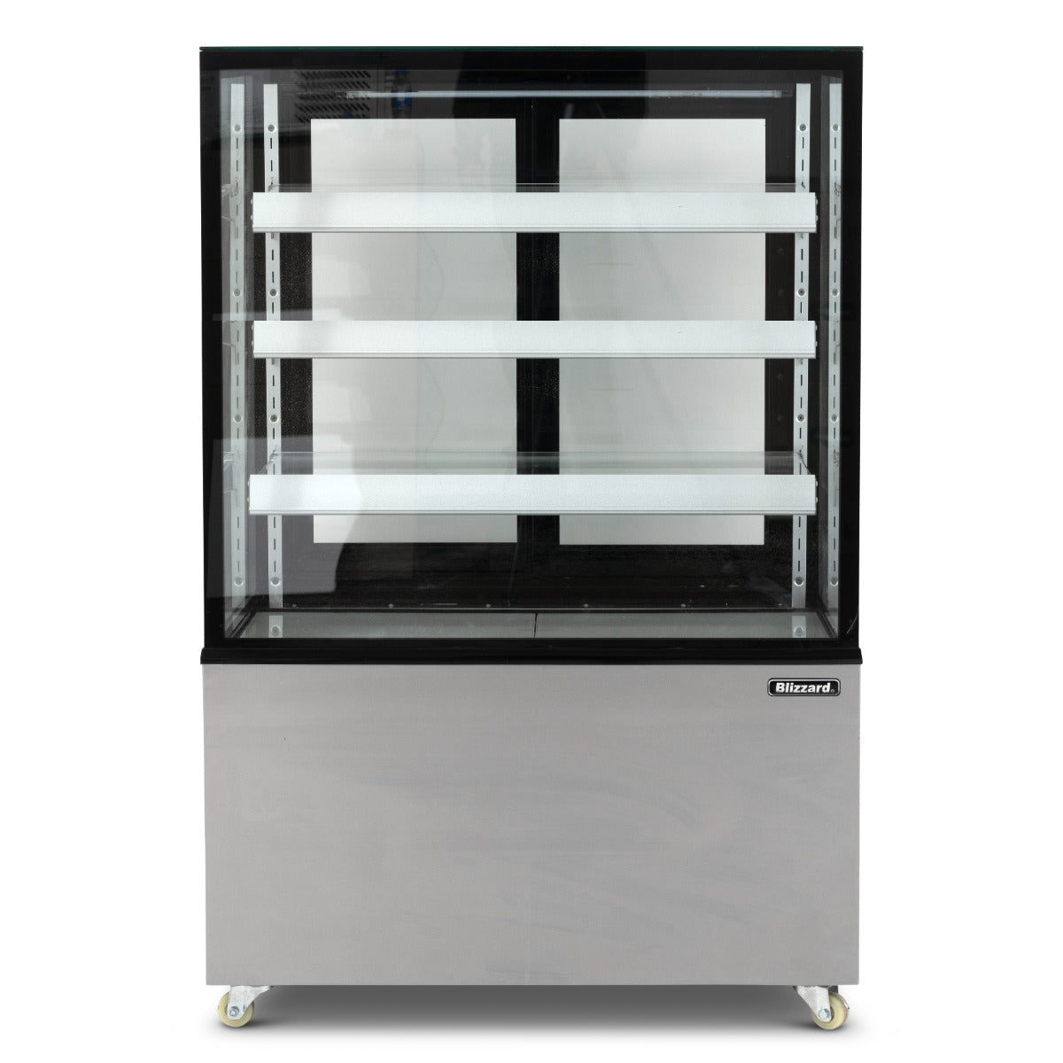 1.5m Triple Tier Heated Flat Glass Display Unit