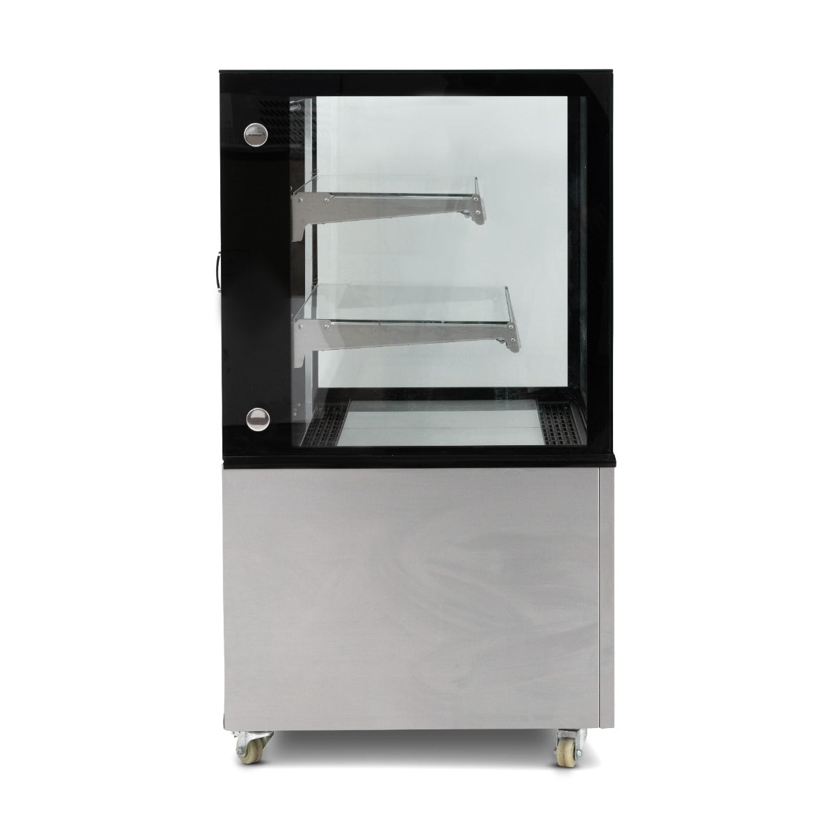 92cm Double Tier Heated Flat Glass Display Unit