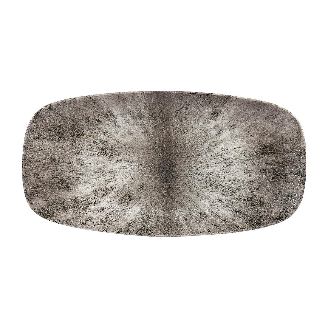 Churchill Studio Prints Stone Rectangular Plates Quartz Black 153 x 298mm (12 Pack)