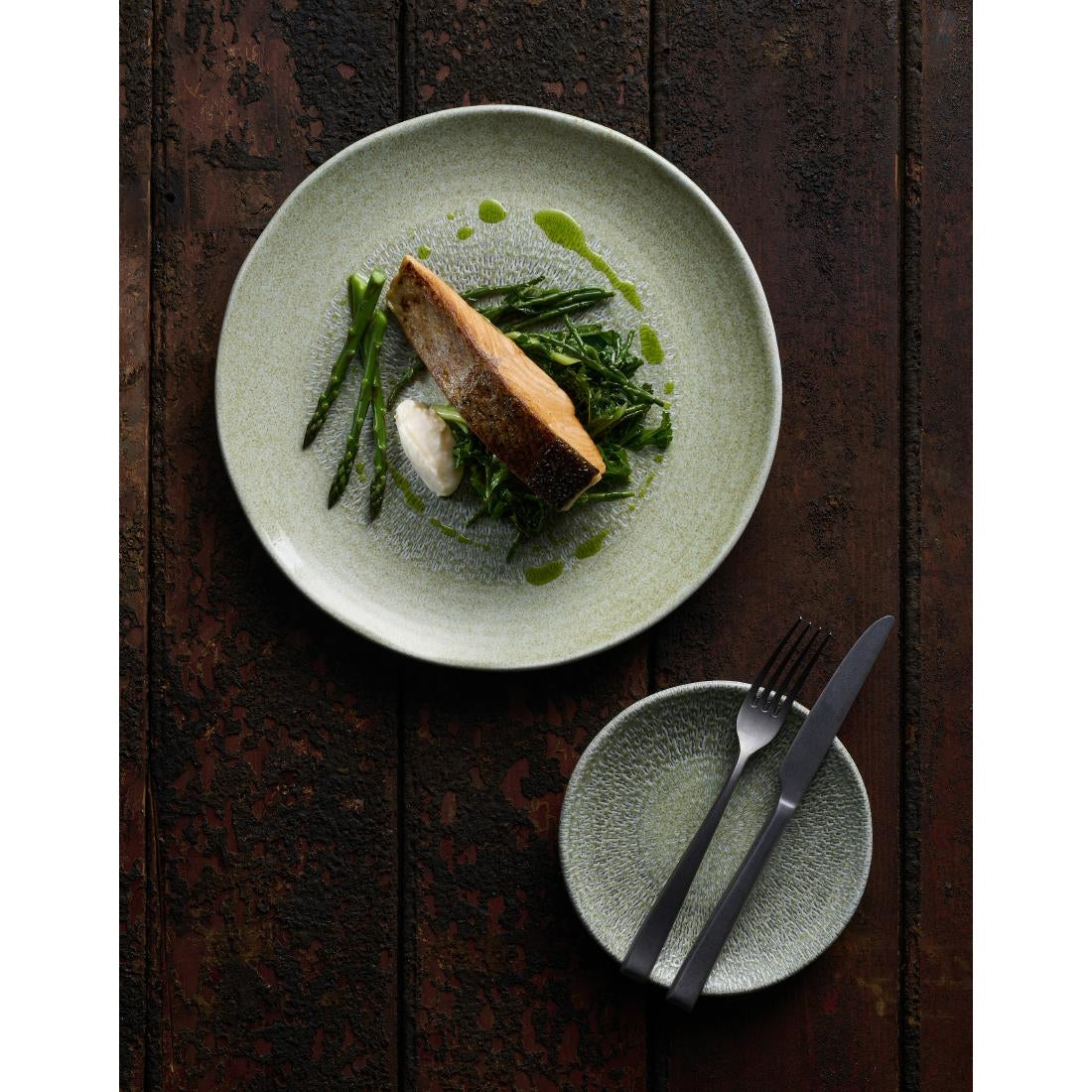 Dudson Harvest Grain Speckled Green Organic Coupe Bowl 279mm (12 Pack)