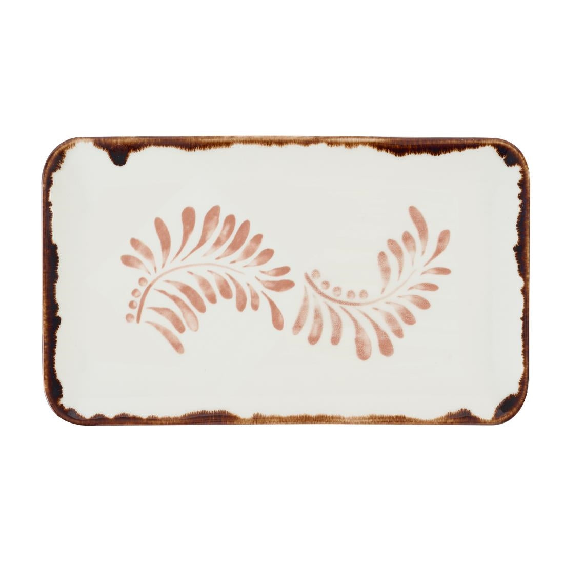 Dudson Harvest Mediterranean Terracotta Rectangular Plates 270x160mm (12 Pack)