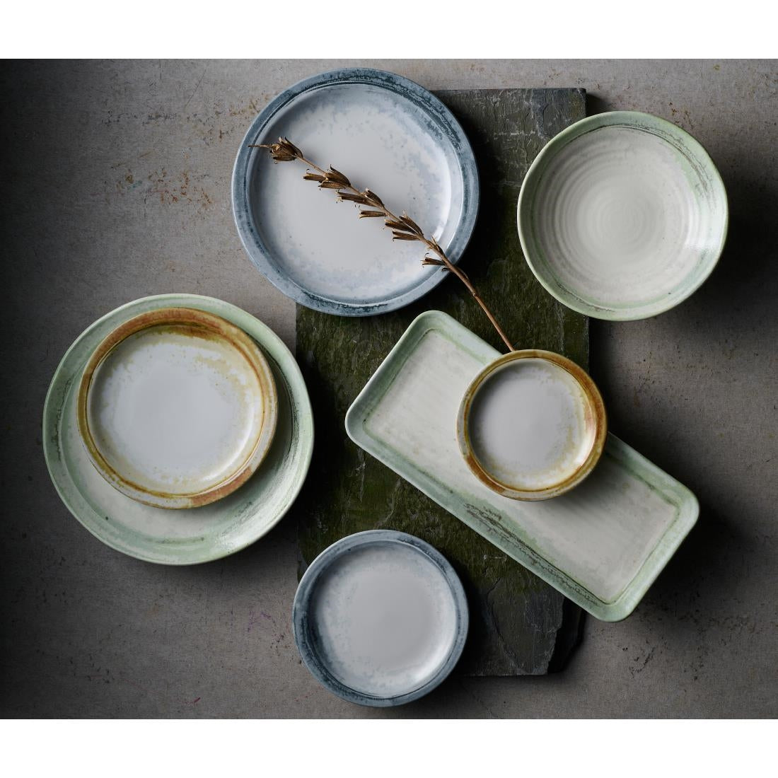 Dudson The Maker's Collection Finca Flint Organic Coupe Plate 290mm (12 Pack)