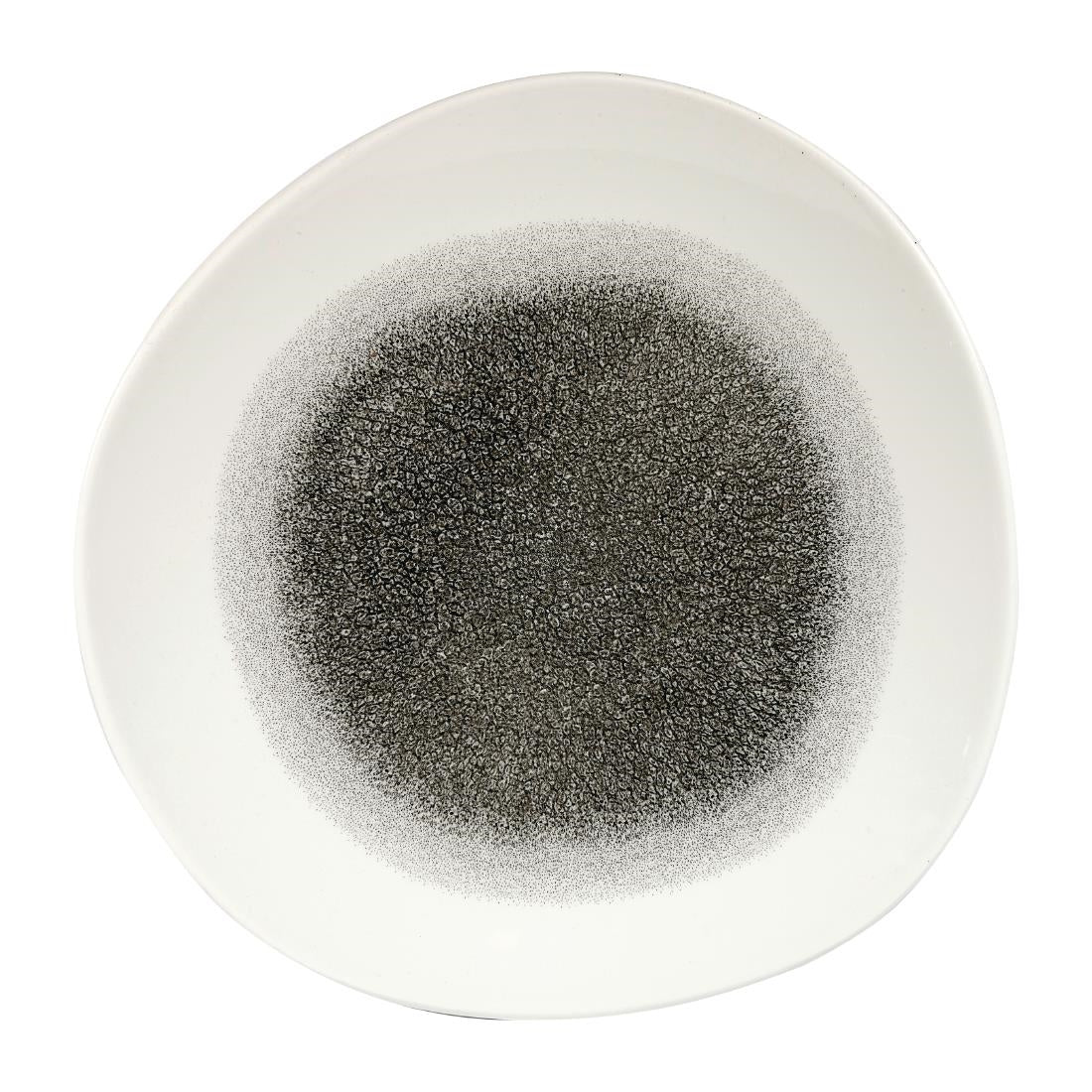Churchill Studio Prints Raku Round Trace Plates Quartz Black 286mm (12 Pack)