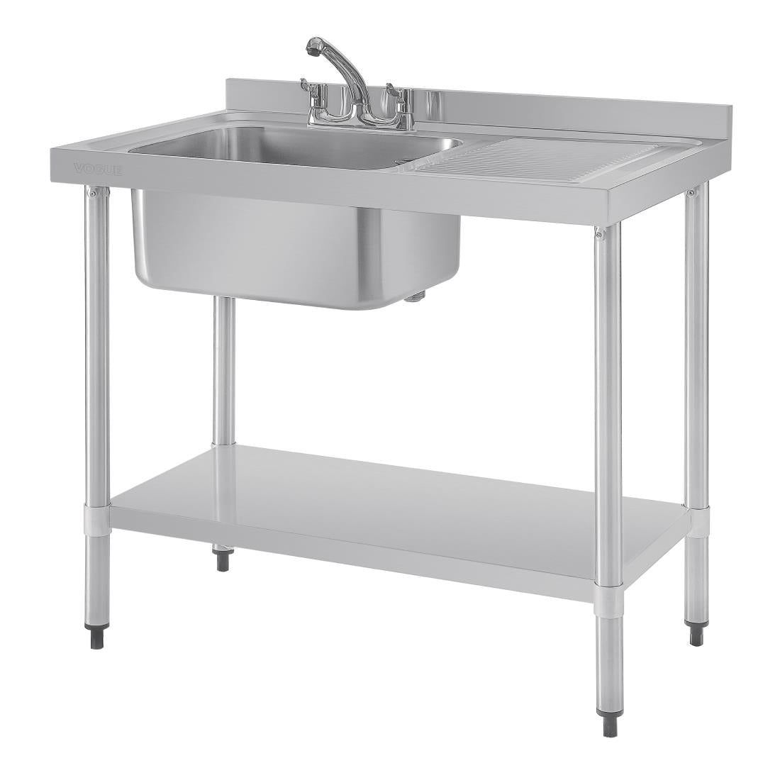 Vogue Single Sink Right Hand Drainer 1000mm