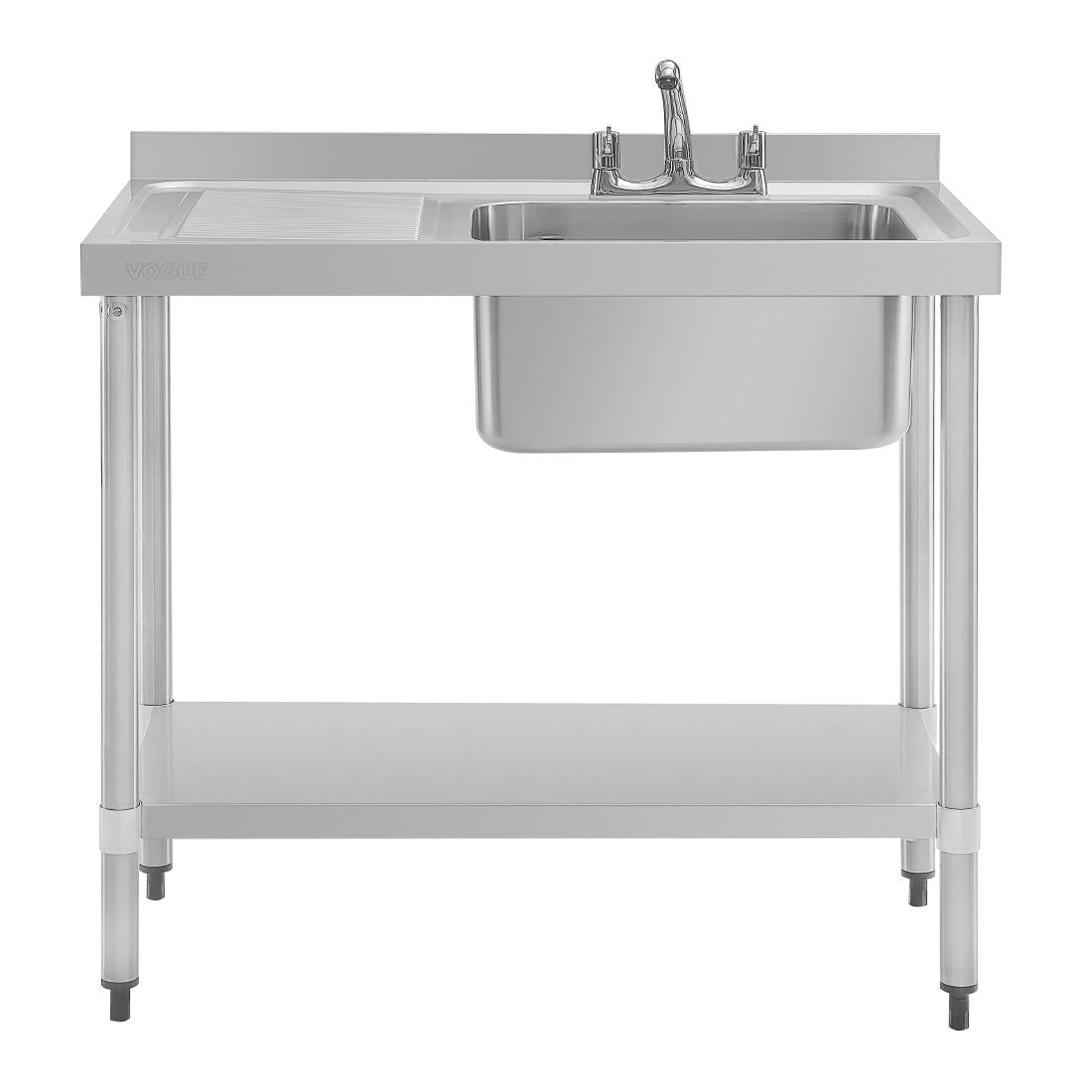 Vogue Single Sink Left Hand Drainer 1000mm