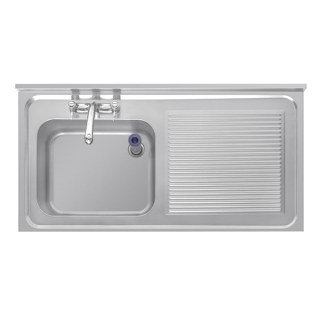 Vogue Single Sink Right Hand Drainer 1200mm