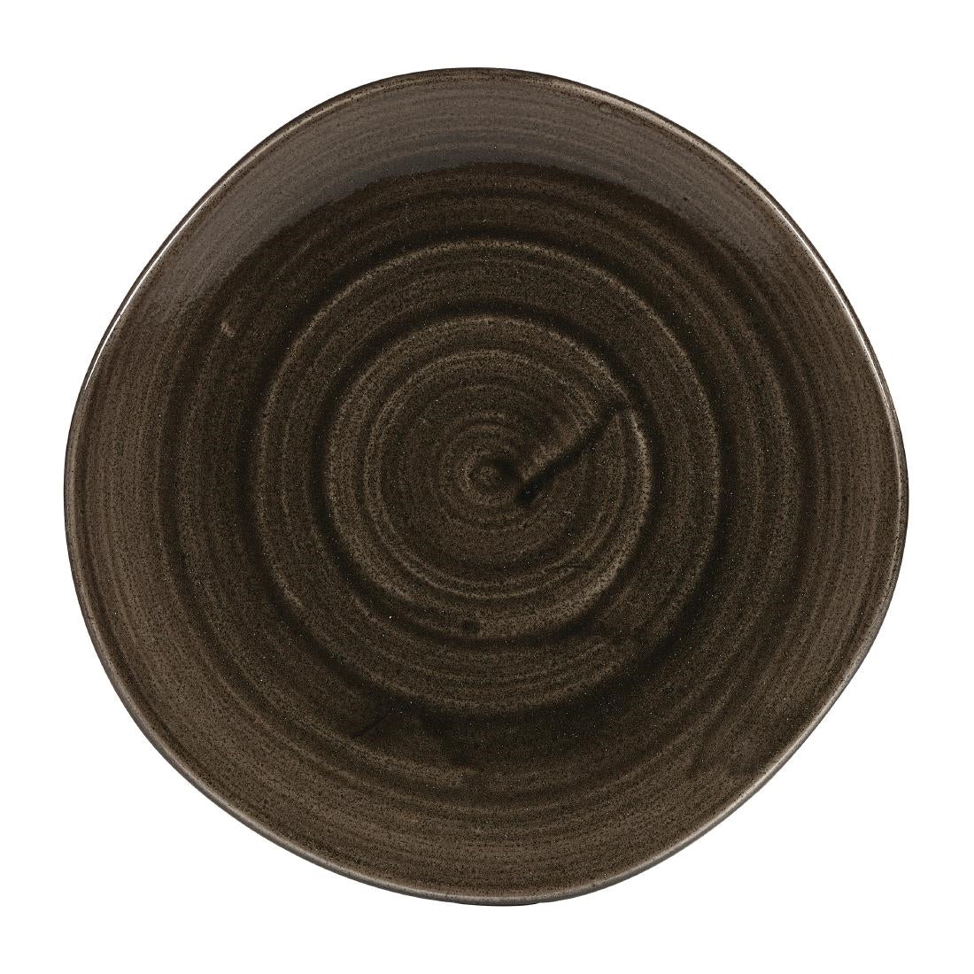Churchill Stonecast Patina Round Trace Bowls Iron Black 253mm (12 Pack)