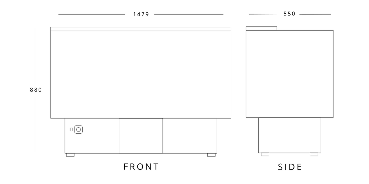 Triple Bay White Laminated Beer Dump