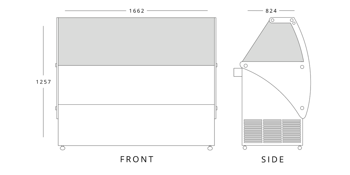 557 L Elegante Ice Cream Display