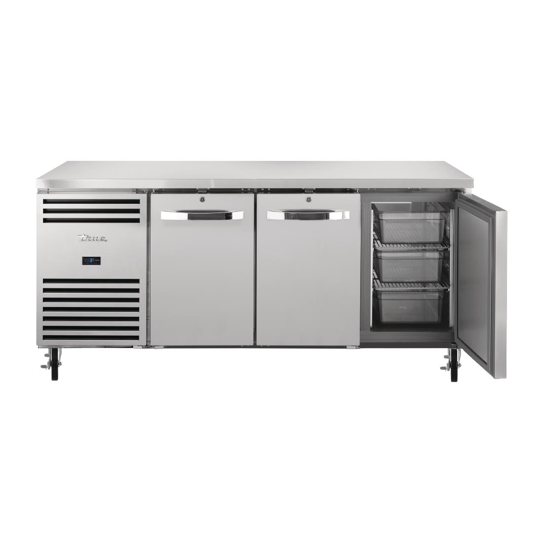 True 3 Door 1/1 GN Counter Fridge TCR1/3-CL-SS-DL-DR-DR