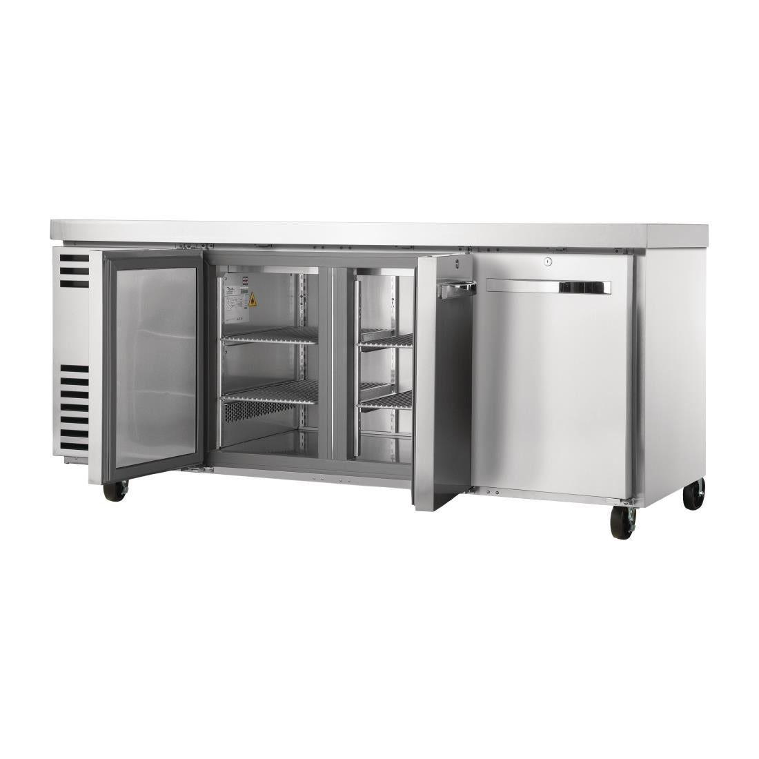True 3 Door 1/1 GN Counter Freezer TCF1/3-CL-SS-DL-DR-DR