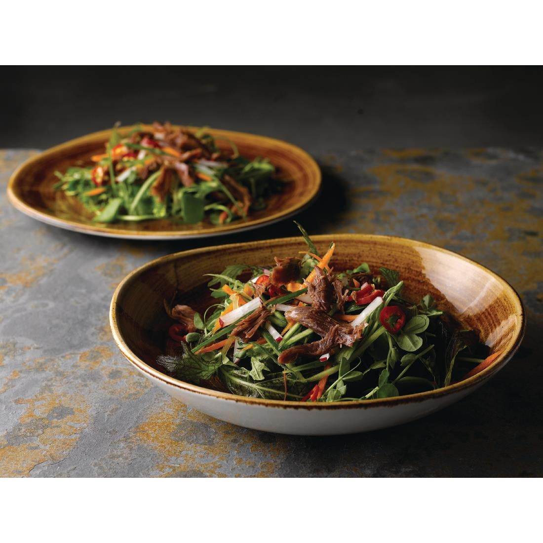 Churchill Stonecast Patina Organic Round Bowls Vintage Copper 38oz 253mm (12 Pack)