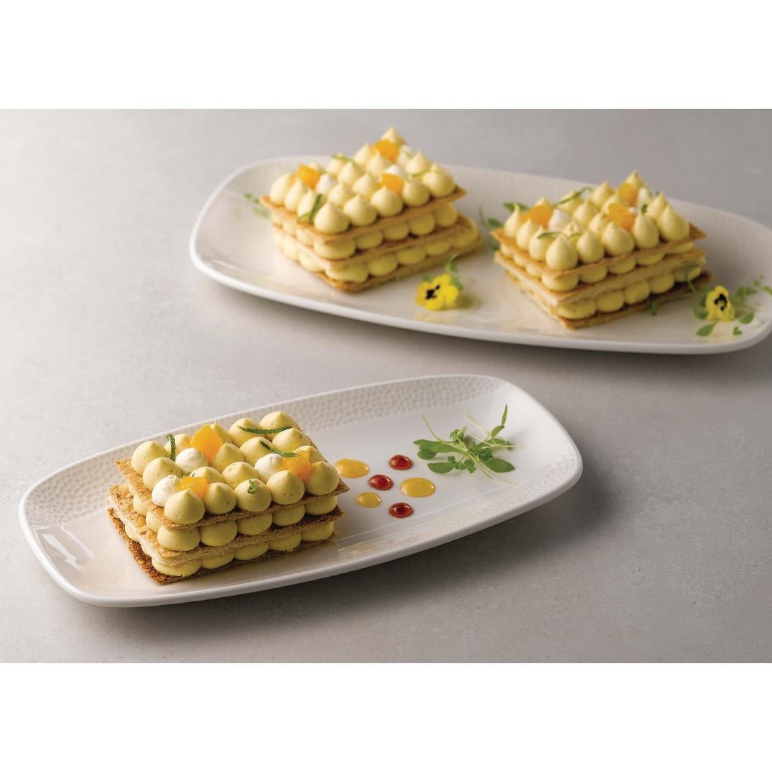 Churchill Isla Oblong Plates White 150 x 295mm (12 Pack)
