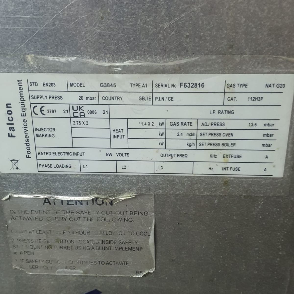 Falcon Dominator Plus G3845/P 2 x 12.8 Ltr Gas Freestanding Twin Tank Fryer - Refurbished