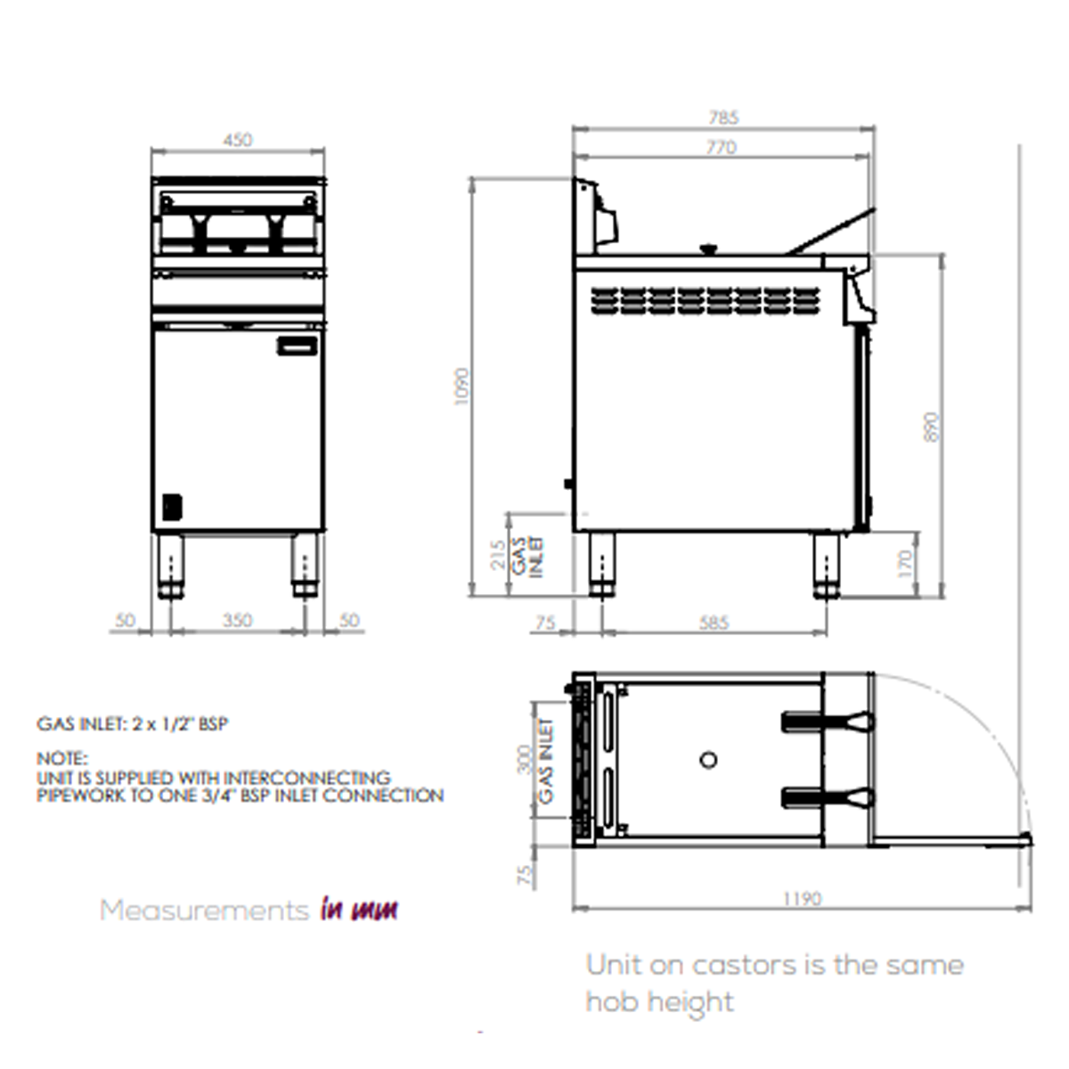 Falcon Dominator Plus G3845/P 2 x 12.8 Ltr Gas Freestanding Twin Tank Fryer - Refurbished