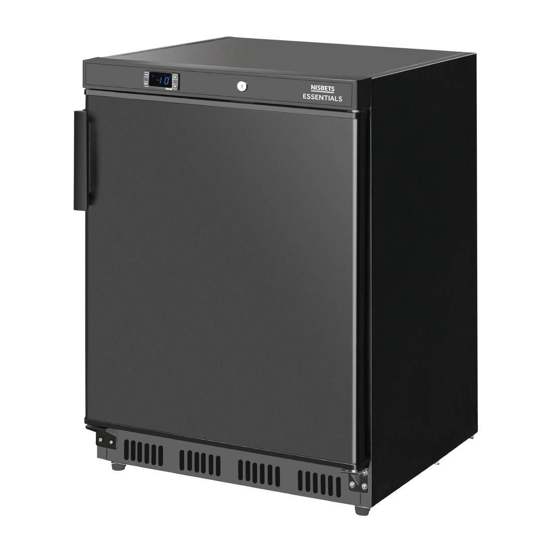 Nisbets Essentials Undercounter Freezer Black - 140Ltr