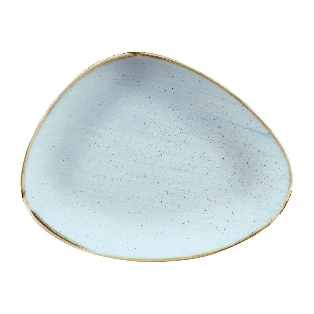 Churchill Stonecast Triangular Chefs Plates Duck Egg 265 x 205mm (12 Pack)