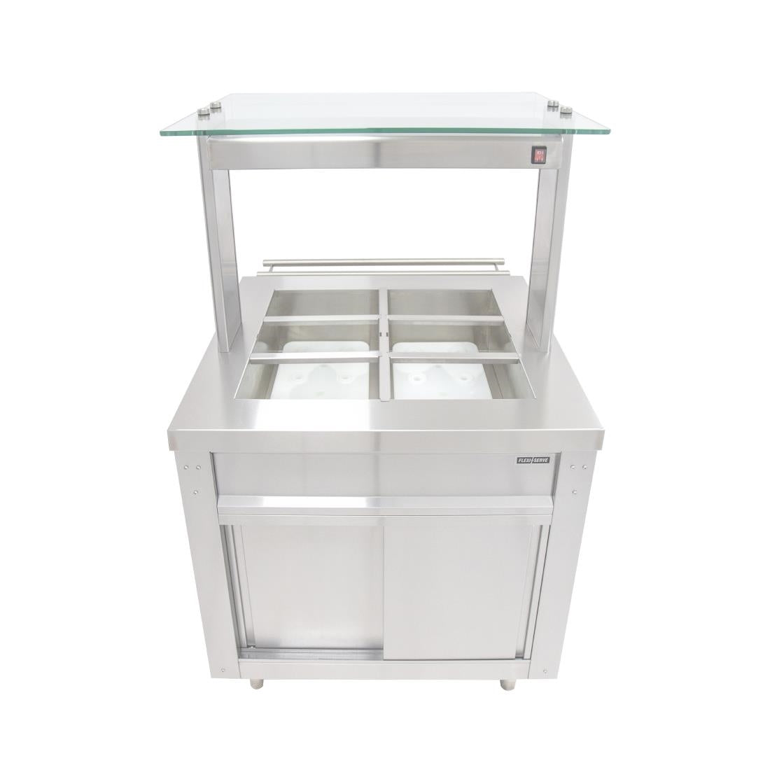 Parry Flexi-Serve Ambient Cupboard with Chilled Well & LED Illuminated Gantry FS-AW2Pack