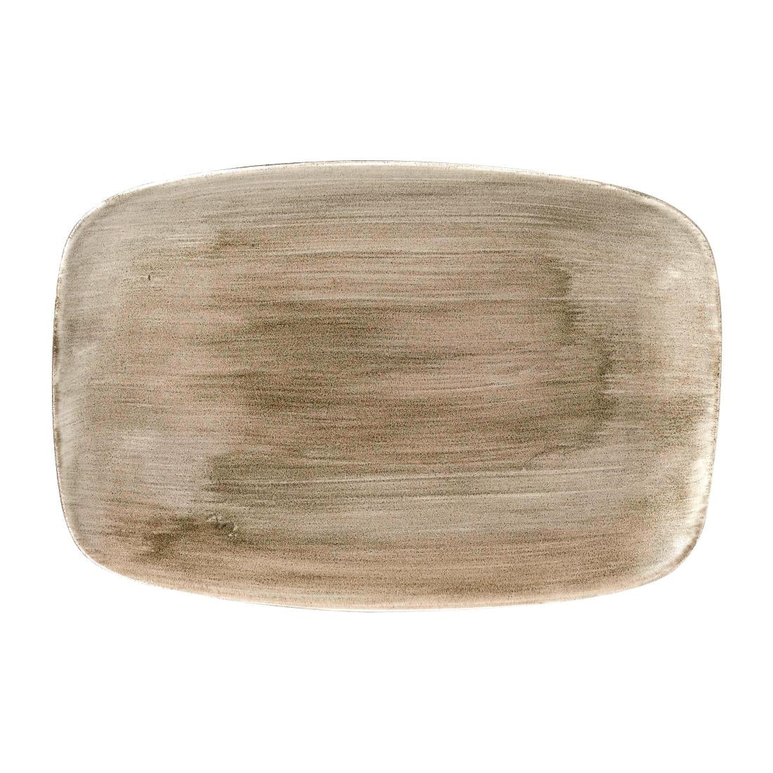 Churchill Stonecast Patina Oblong Chefs' Plates Antique Taupe 343x245mm (6 Pack)