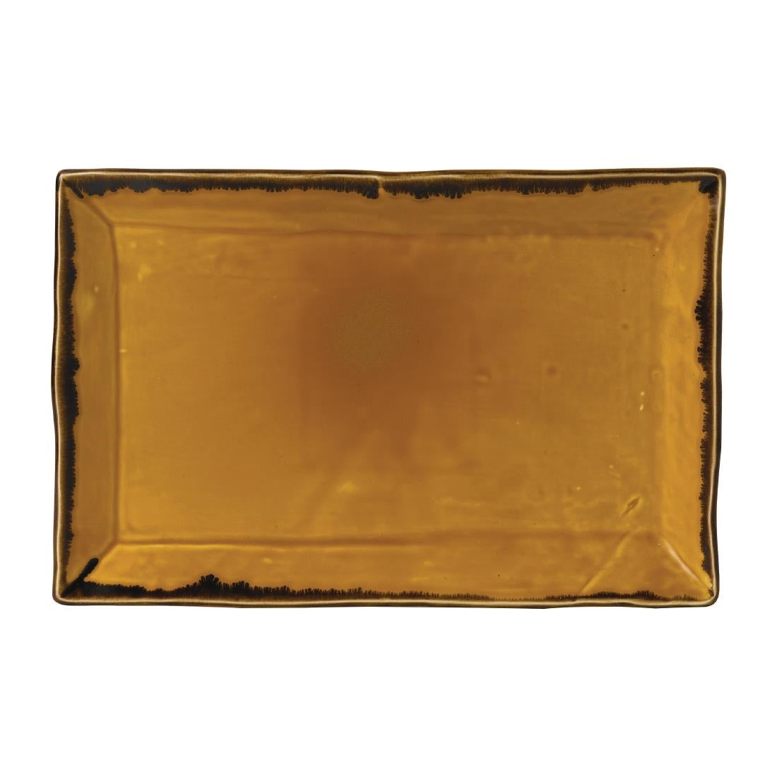 Dudson Harvest Rectangular Trays Mustard 345x233mm (6 Pack)