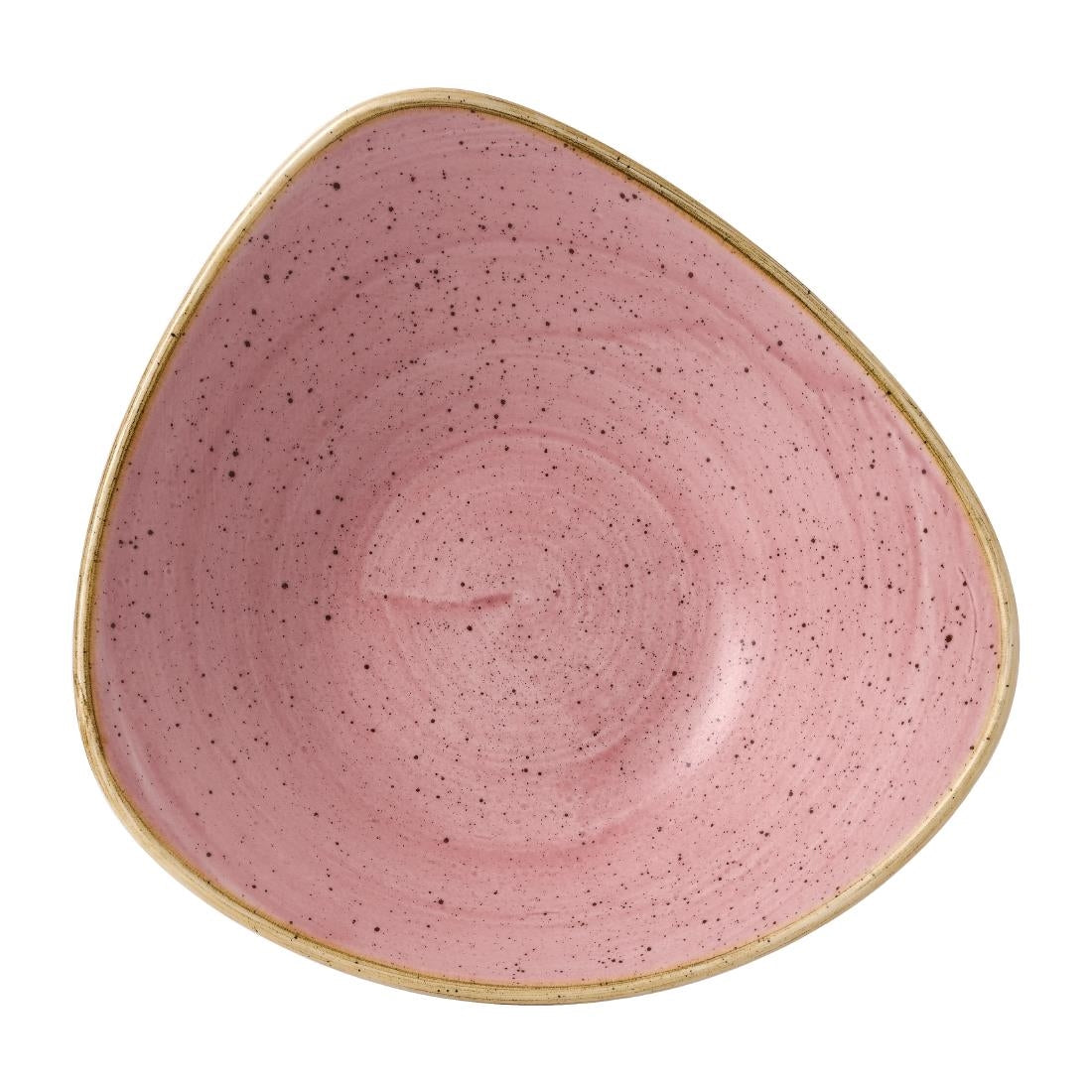 Churchill Stonecast Triangle Bowls Petal Pink 21oz (12 Pack)