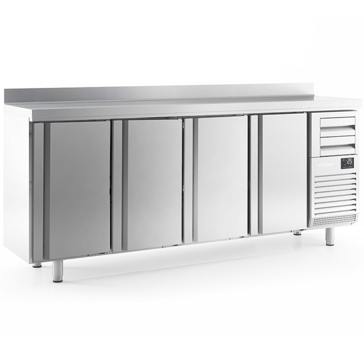 4 Door Tall Back Bar Counter With Upstand 695 L