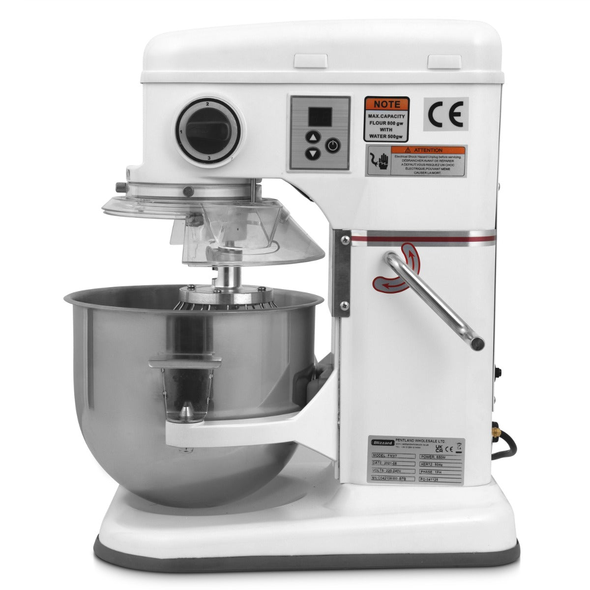 GRADED-00647 FMX7 650W White 7 Litre Planetary Mixer
