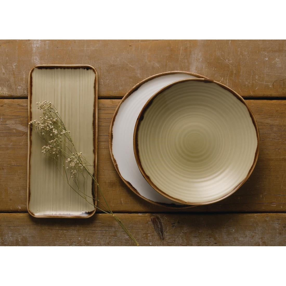 Dudson Harvest Organic Coupe Bowls Linen 279mm (12 Pack)