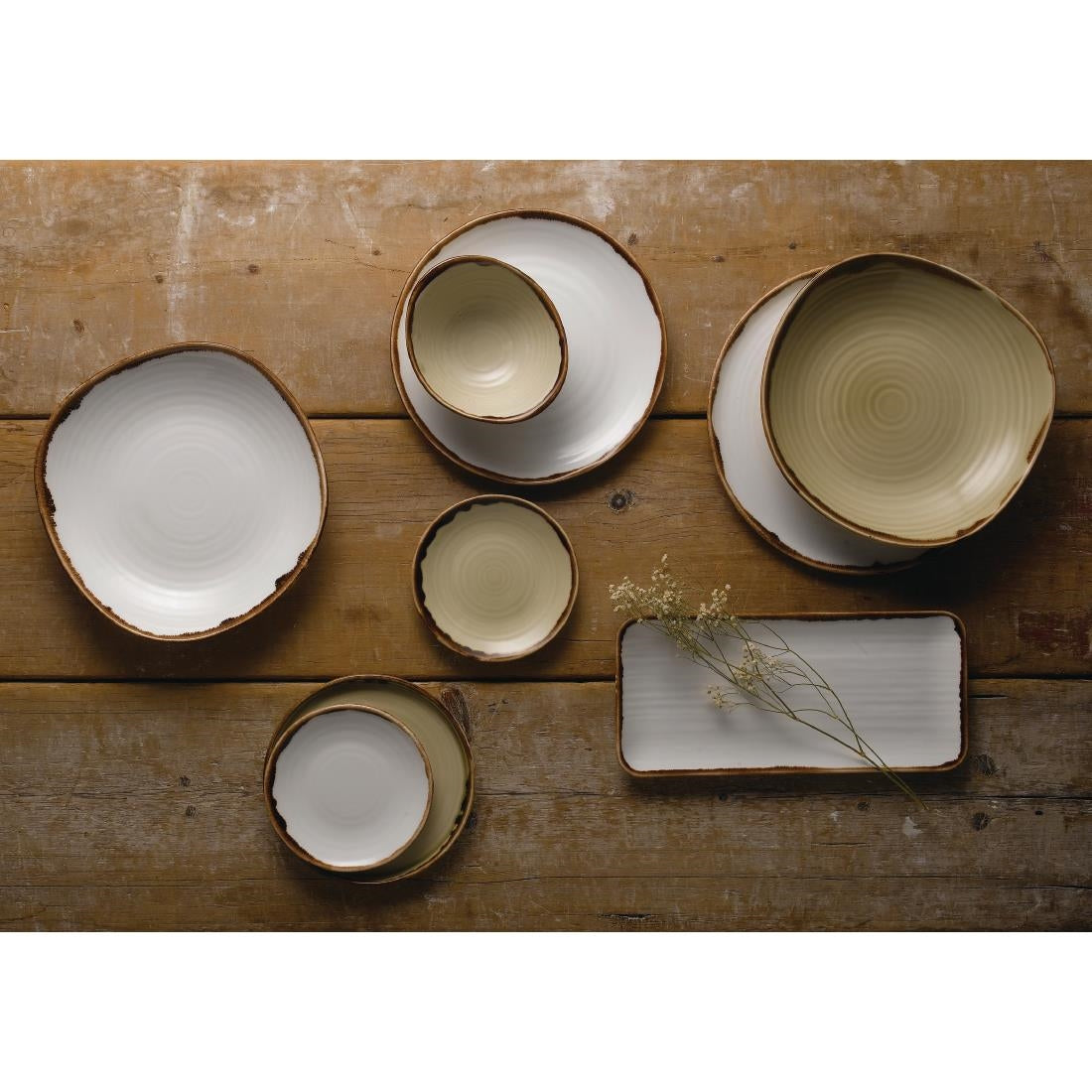 Dudson Harvest Organic Coupe Bowls Linen 279mm (12 Pack)