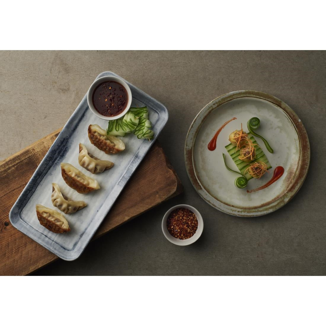 Dudson Makers Finca Organic Rectangular Plates Limestone 270x160mm (12 Pack)