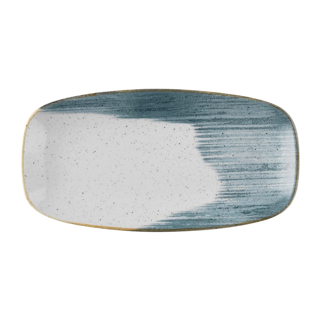 Churchill Stonecast Accents Chefs Oblong Plates Blueberry 287x152mm (12 Pack)